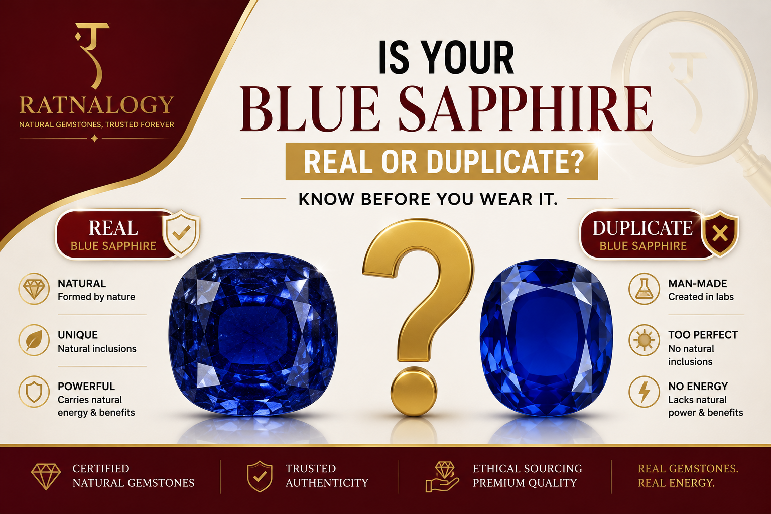 How to Identify a Real Blue Sapphire: Original vs Fake Neelam Stone