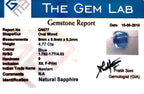 Blue Sapphire Stone (Neelam Stone) - Carat 4.77