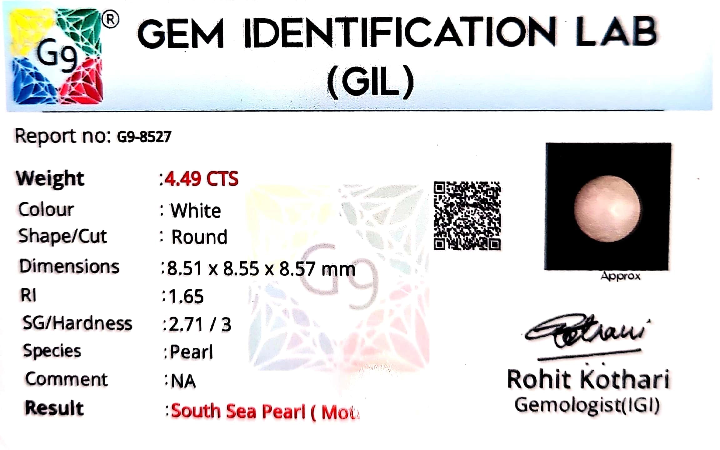 Pearl - Carat 4.58