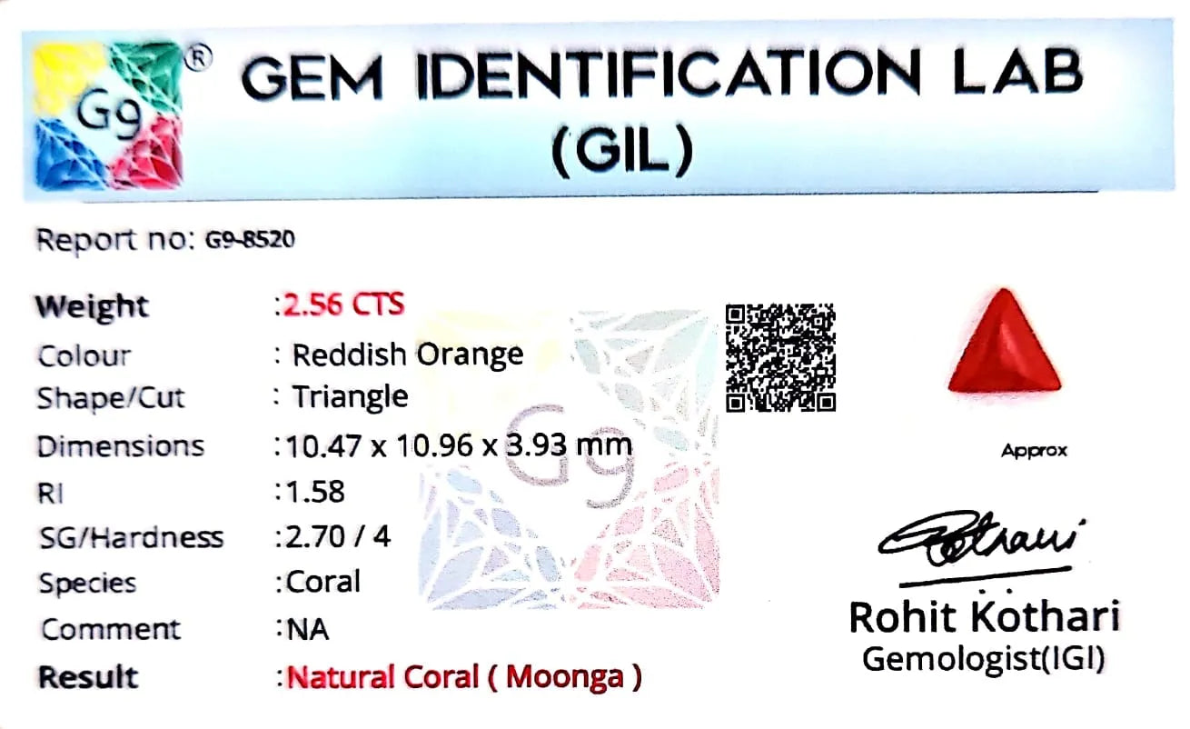 Red Coral - Moonga Gemstone - Carat 2.56