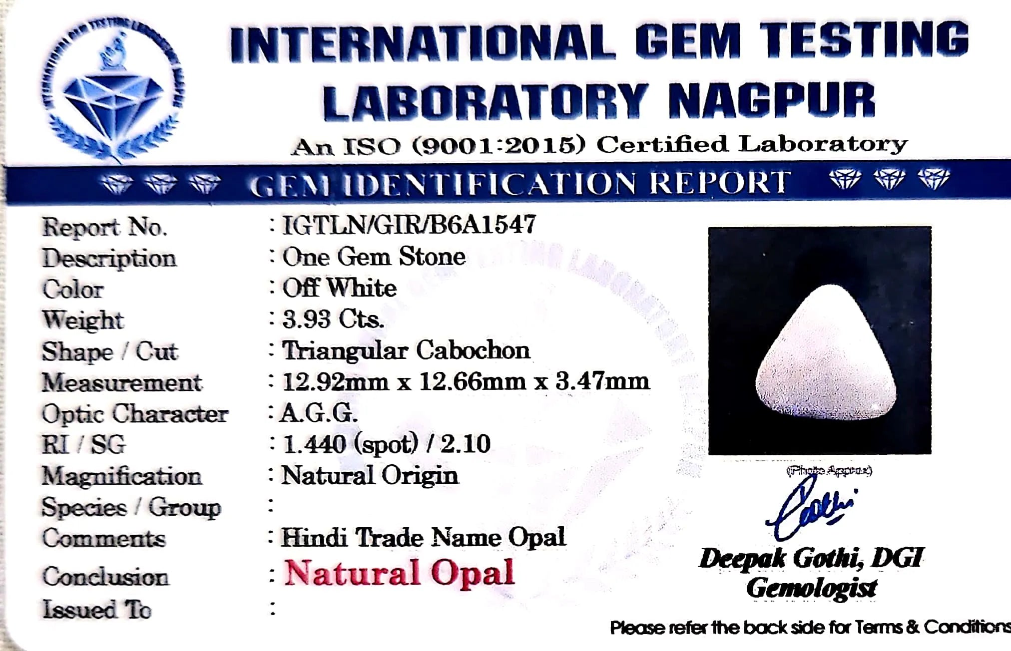 Opal - Carat 3.93
