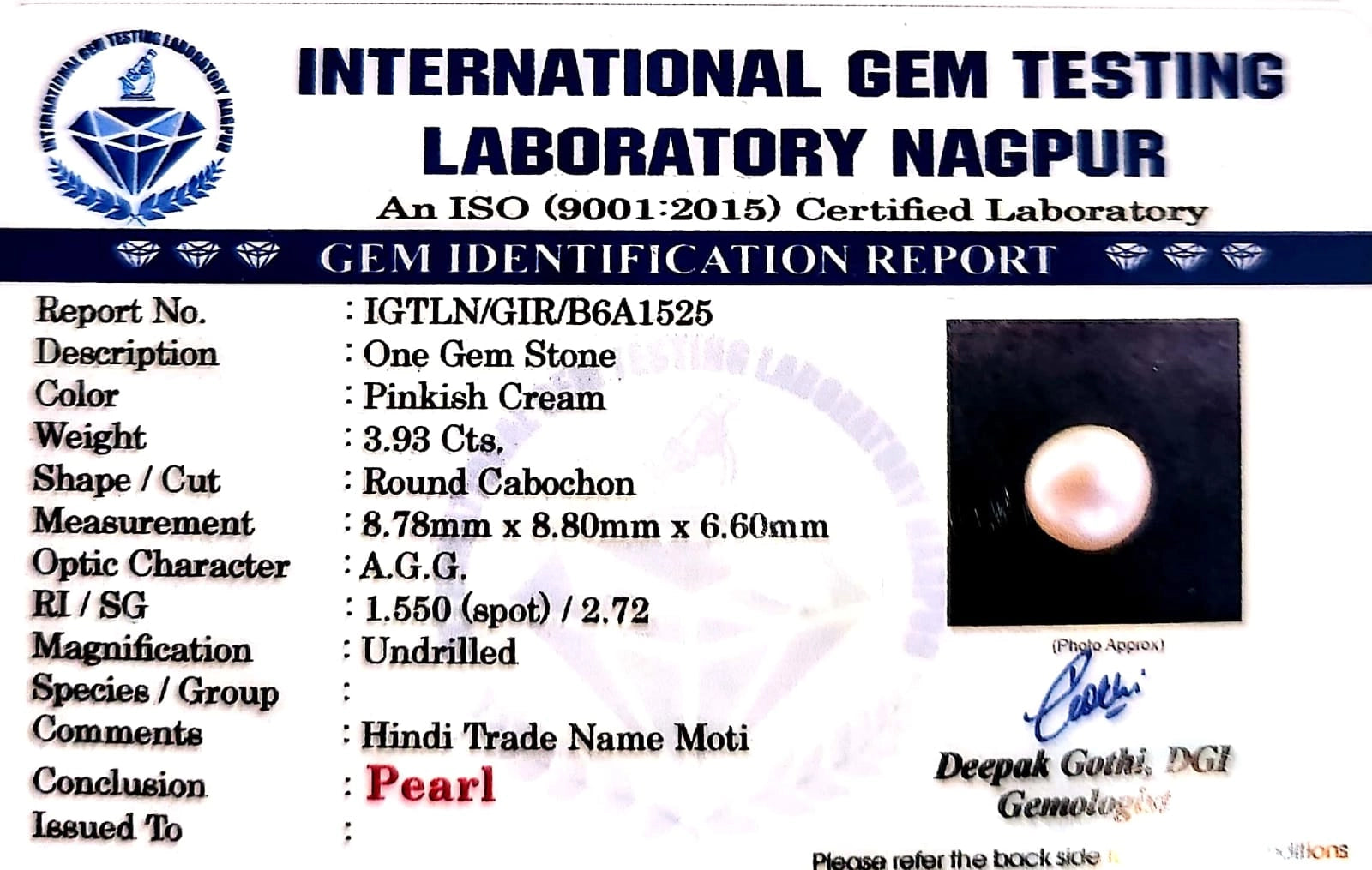 Pink Pearl - Carat 3.93