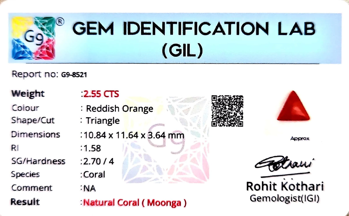 Red Coral - Moonga Gemstone - Carat 2.55