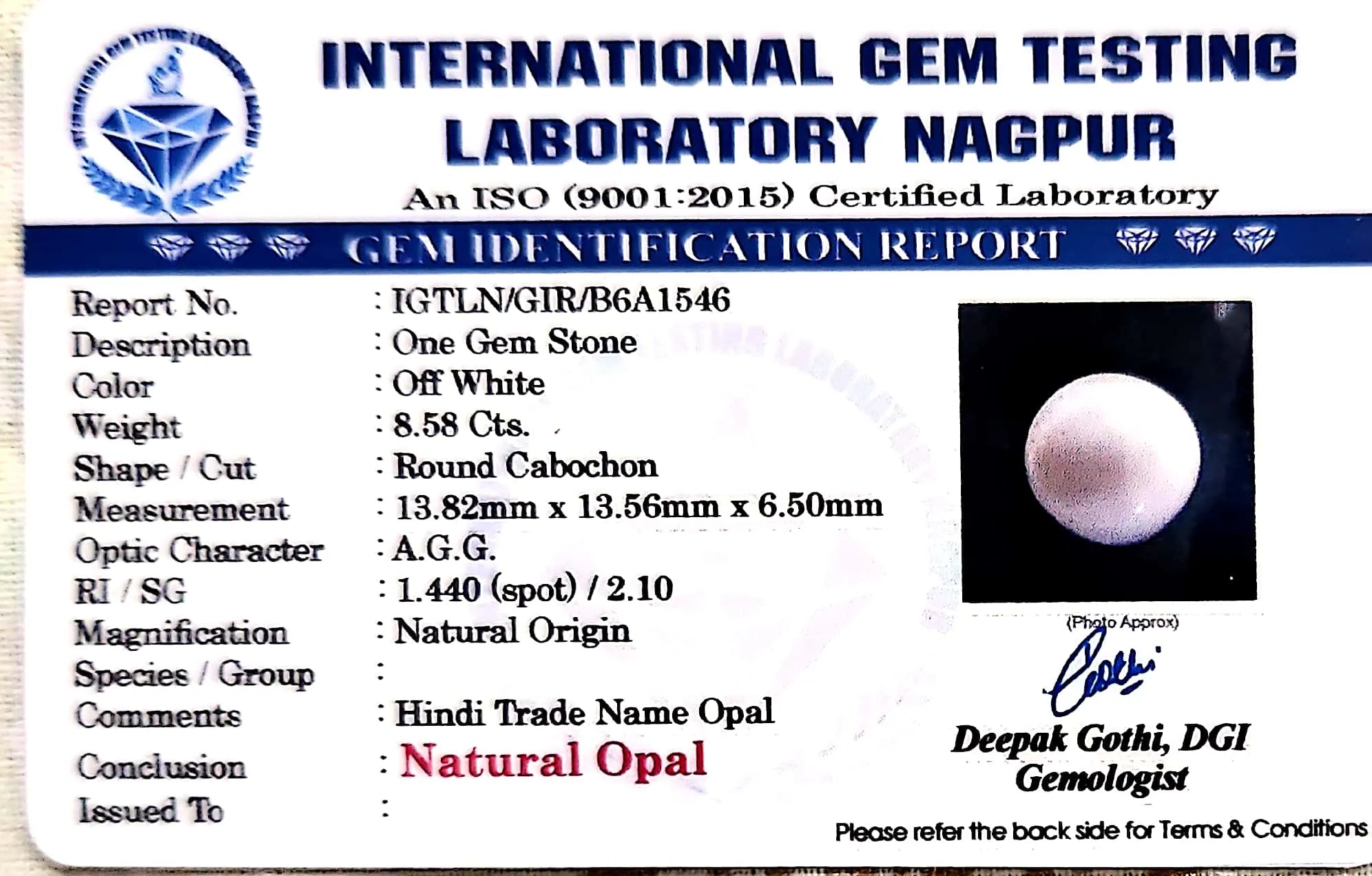 Opal - Carat 8.58
