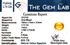 Yellow Sapphire - Pukhraj Stone - Carat 2.74