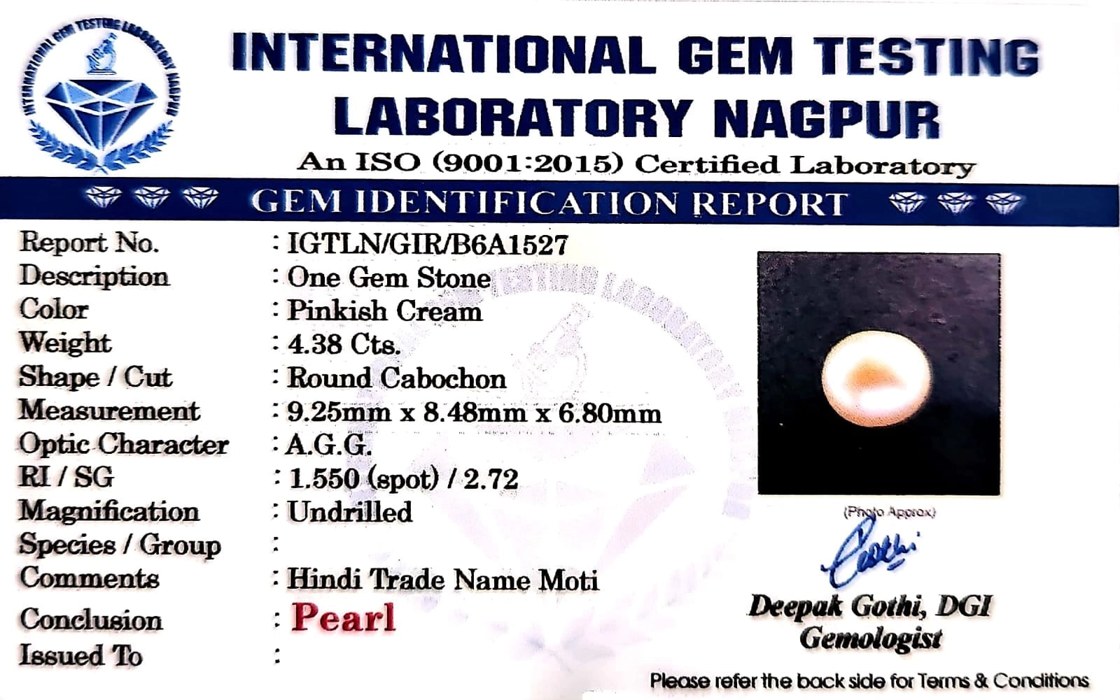 Pink Pearl - Carat 4.38