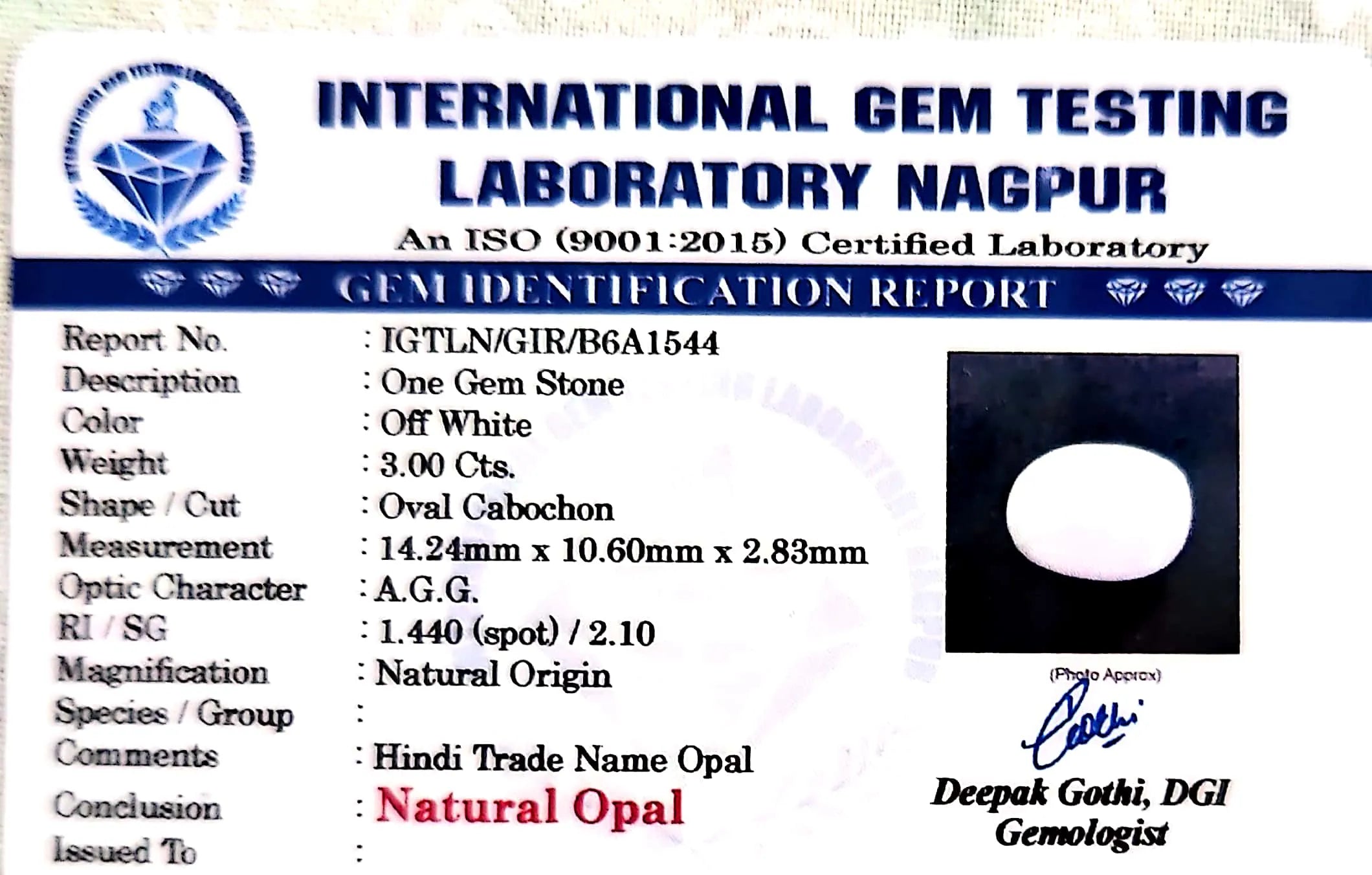 Opal - Carat 3.00