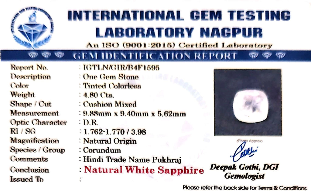 Yellow Sapphire - Pukhraj Stone - Carat 4.80