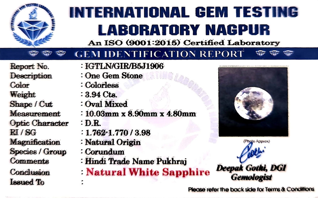 Yellow Sapphire - Pukhraj Stone - Carat 3.94