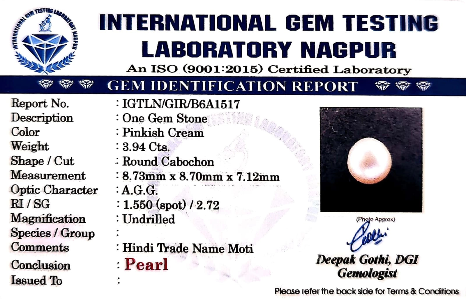 Pink Pearl - Carat 3.94