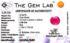 Ruby - Manik Stone - Carat 3.38