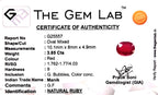 Ruby - Manik Stone - Carat 3.35