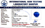 Blue Sapphire Stone (Neelam Stone) - Carat 5.42