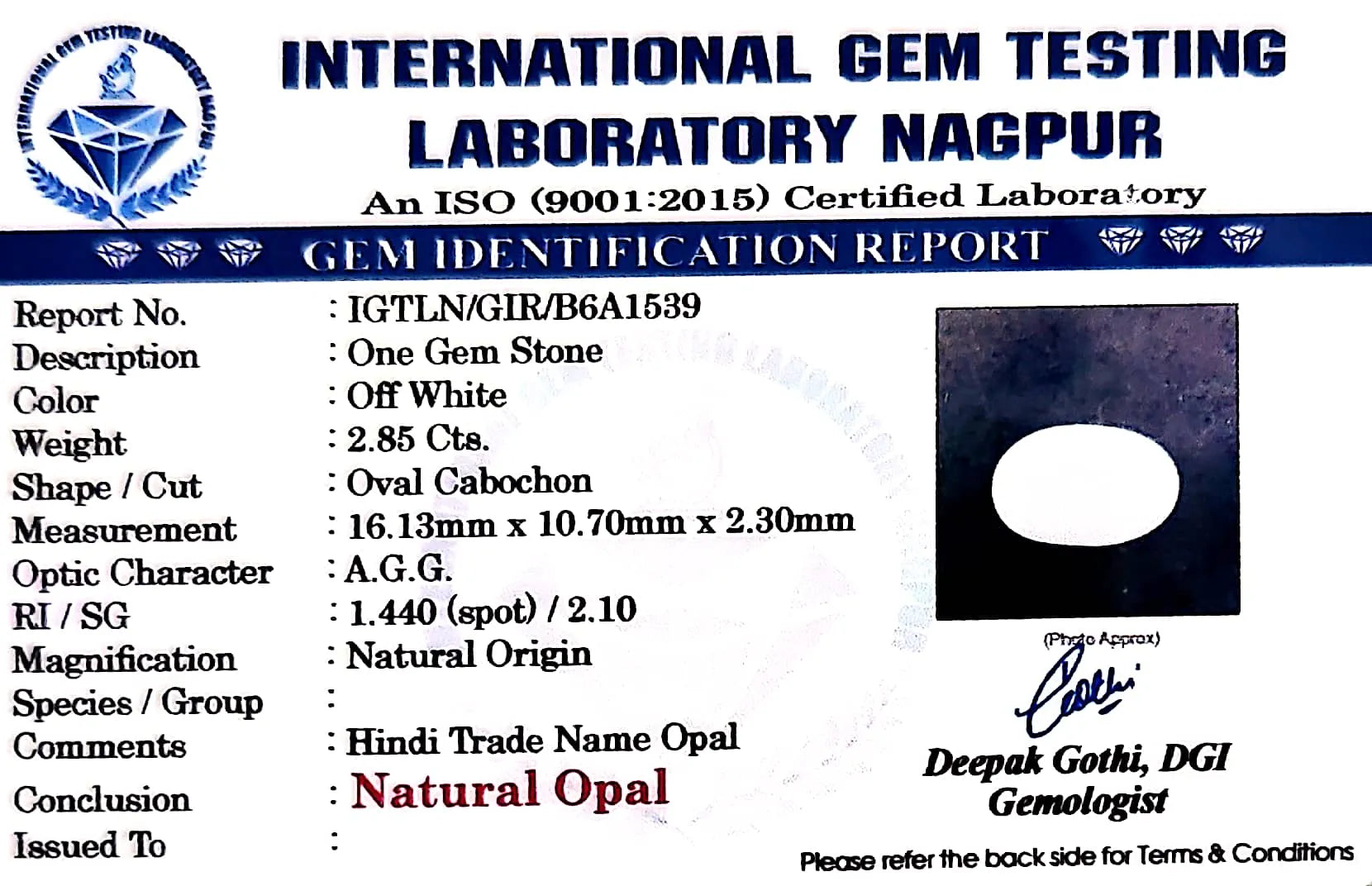 Opal - Carat 2.85