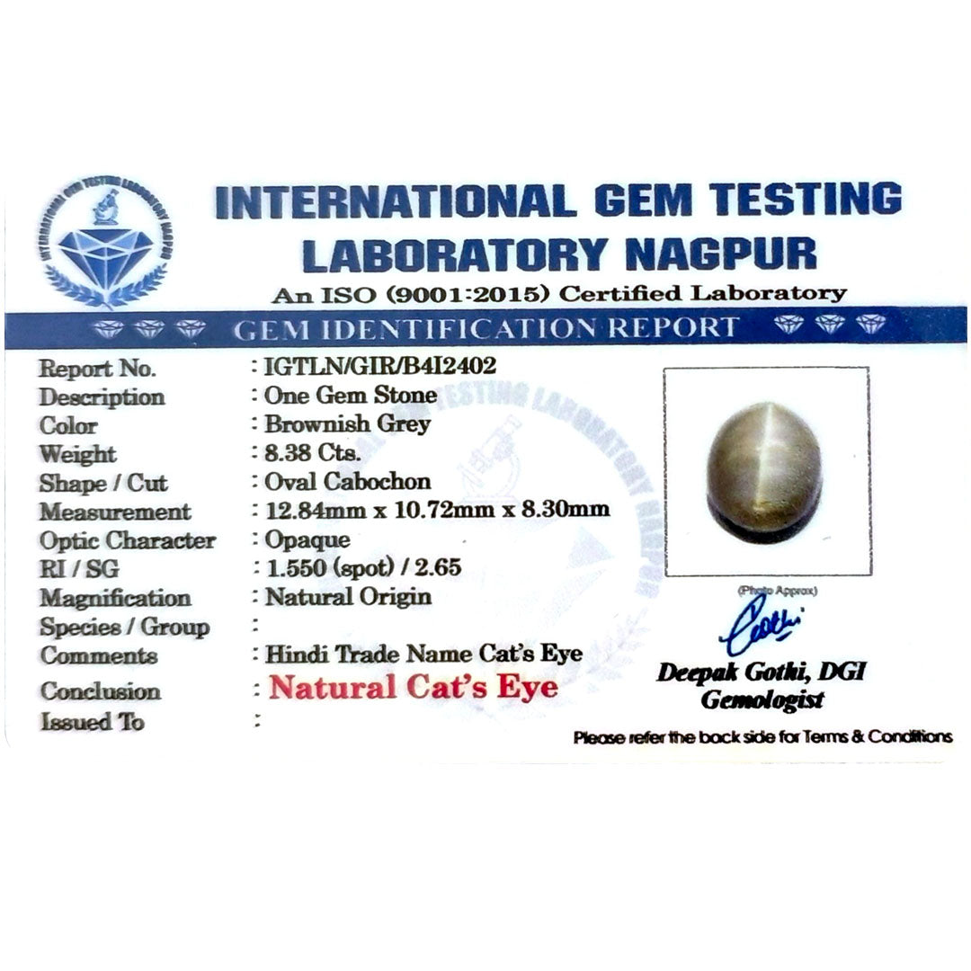 Catseye Stone (Lehsuniya Stone) - Carat 8.38