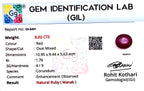 Ruby - Manik Stone - Carat 6.02